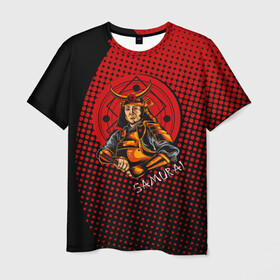 Мужская футболка 3D с принтом Самурай в Белгороде, 100% полиэфир | прямой крой, круглый вырез горловины, длина до линии бедер | samurai | буси | воин | самурай | феодалы | философия | япония
