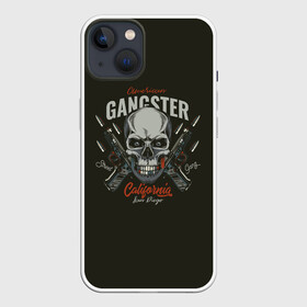 Чехол для iPhone 13 с принтом GANGSTER в Белгороде,  |  | gangster | skull | zombie | адамова голова | гангстер | зомби | кладбище | мафиози | мертвец | могила | мумия | навь | пират | скелет | ужас | череп | череп и кости | черепок | черепушка