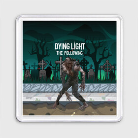 Магнит 55*55 с принтом Dying light Зараженный в Белгороде, Пластик | Размер: 65*65 мм; Размер печати: 55*55 мм | dying light | аномалия | зараженный | монстр | мутант | ужасы | урод | хоррор