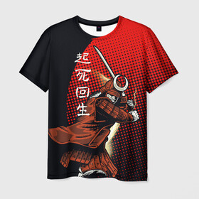 Мужская футболка 3D с принтом Самурай в Белгороде, 100% полиэфир | прямой крой, круглый вырез горловины, длина до линии бедер | samurai | буси | воин | самурай | феодалы | философия | япония