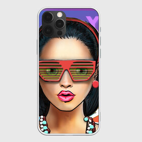 Чехол для iPhone 12 Pro Max с принтом СтильНая Девушка в Белгороде, Силикон |  | губы | девушка | очки значки | социальные сети | стиль | стильная девушка