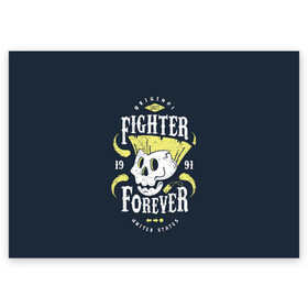 Поздравительная открытка с принтом Fighter forever в Белгороде, 100% бумага | плотность бумаги 280 г/м2, матовая, на обратной стороне линовка и место для марки
 | fighting | game | games | street fighter | балрог | бланка | вега | зангиев | игра | игры | классика | рю | сагат | стрит файтер | уличный боец | чан ли