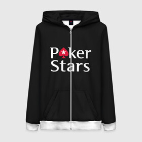 Женская толстовка 3D на молнии с принтом Poker Stars в Белгороде, 100% полиэстер | длина до линии бедра, манжеты и пояс оформлены мягкой тканевой резинкой, двухслойный капюшон со шнурком для регулировки, спереди молния, по бокам два кармана | 777 | cards | casino | chips | flash | fortune | game | joker | luck | omaha | poker | roulette | straight | texas holdem | tournament | азарт | джокер | игра | казино | карты | омаха | покер | рулетка | стрит | техасский холдэм | турнир | удача | фишки |