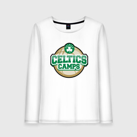 Женский лонгслив хлопок с принтом Celtics Camps в Белгороде, 100% хлопок |  | basketball | boston | celtics | game | nba | sport | streetball | баскетбол | баскетболист | бостон | игра | игрок | мяч | нба | селтикс | спорт | стритбол | тренер