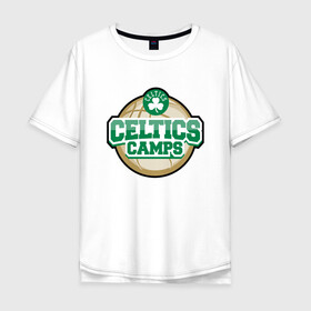 Мужская футболка хлопок Oversize с принтом Celtics Camps в Белгороде, 100% хлопок | свободный крой, круглый ворот, “спинка” длиннее передней части | Тематика изображения на принте: basketball | boston | celtics | game | nba | sport | streetball | баскетбол | баскетболист | бостон | игра | игрок | мяч | нба | селтикс | спорт | стритбол | тренер