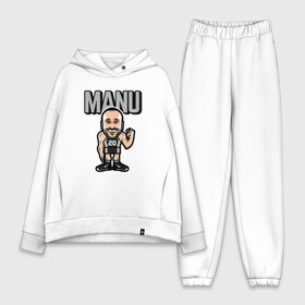 Женский костюм хлопок Oversize с принтом Manu в Белгороде,  |  | basketball | game | ginobili | manu | nba | san antonio | sport | spurs | streetball | баскетбол | баскетболист | джинобили | игра | игрок | ману | мяч | нба | сан антонио | сперс | спорт | стритбол | тренер