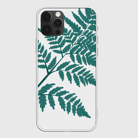 Чехол для iPhone 12 Pro с принтом Зелёный папоротник в Белгороде, силикон | область печати: задняя сторона чехла, без боковых панелей | ветка | зеленый | листик | папоротник | природа | растение