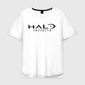 Мужская футболка хлопок Oversize с принтом Halo Infinite в Белгороде, 100% хлопок | свободный крой, круглый ворот, “спинка” длиннее передней части | chief | game | guardians | halo | infinite | master | игра | инфинити | мастер чиф | спартанец 117 | хало | хело | шутер