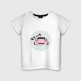 Детская футболка хлопок с принтом Mazda Miata Mx5 в Белгороде, 100% хлопок | круглый вырез горловины, полуприлегающий силуэт, длина до линии бедер | drift | japan | jdm | mazda | miata | mx5 | roadster | stance | дрифт | ждм | мазда | миата | стенс | тюнинг | япония