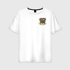 Женская футболка хлопок Oversize с принтом Молли 11 лет в Белгороде, 100% хлопок | свободный крой, круглый ворот, спущенный рукав, длина до линии бедер
 | Тематика изображения на принте: molly | герб | ирландия | малоун | молли | паб