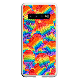 Чехол для Samsung Galaxy S10 с принтом Pop it Among Us в Белгороде, Силикон | Область печати: задняя сторона чехла, без боковых панелей | among us | pop it | popit | амонг ас | поп ит | поп ыт | попит | попыт | симпл | симпл димпл