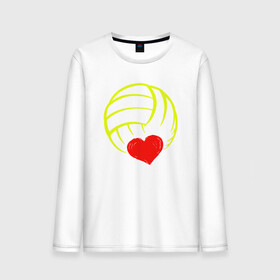 Мужской лонгслив хлопок с принтом Volleyball Heart в Белгороде, 100% хлопок |  | ball | beach | game | heart | love | sport | volley | volleyball | волейбол | волейболист | волейболистка | гол | игра | игрок | мяч | площадка | пляж | пляжный | победа | сердце | сетка | спорт | тренер | чемпион