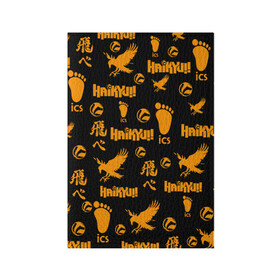 Обложка для паспорта матовая кожа с принтом Haikyu!! ВОЛЕЙБОЛ!! элементы в Белгороде, натуральная матовая кожа | размер 19,3 х 13,7 см; прозрачные пластиковые крепления | Тематика изображения на принте: anime | haikyu | haikyuu | karasuno | manga | аниме | волейбол | волейбольный клуб | вороны | иероглифы | карасуно | мазаика | манга | много элементов | мячи | некома | нога | старшая школа | ступня | хаику | хаикую