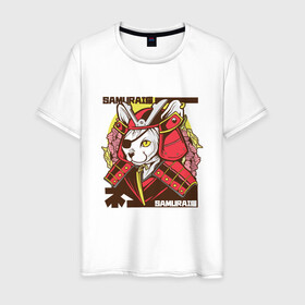 Мужская футболка хлопок с принтом Японский кот самурай в Белгороде, 100% хлопок | прямой крой, круглый вырез горловины, длина до линии бедер, слегка спущенное плечо. | Тематика изображения на принте: art | cat | cyberpunk samurai | ninja | oni | ronin | samurai | shogun | yakuza | арт | воин | воитель | киберпанк самурай | кошка | мерч | прикол | путь воина | путь война | ронин | сёгун | сепукку | токио | харакири | черный самурай