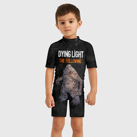 Детский купальный костюм 3D с принтом Dying light мутант в Белгороде, Полиэстер 85%, Спандекс 15% | застежка на молнии на спине | dying light | аномалия | зараженный | монстр | мутант | ужасы | урод | хоррор