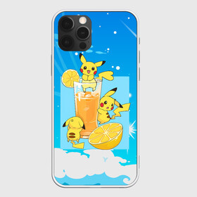 Чехол для iPhone 12 Pro Max с принтом Пикачу в лимонаде в Белгороде, Силикон |  | anime | picachu | pikachu | аниме | милый | пика | пикачу | покебол | покемон