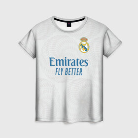 Женская футболка 3D с принтом Винисиус Реал Мадрид 2021/2022 в Белгороде, 100% полиэфир ( синтетическое хлопкоподобное полотно) | прямой крой, круглый вырез горловины, длина до линии бедер | 2021 | 2022 | junior | madrid | real | vini jr | vinicius | винисиус | винисиус жуниор | испания | мадрид | новая | реал | реал мадрид | форма | футбол