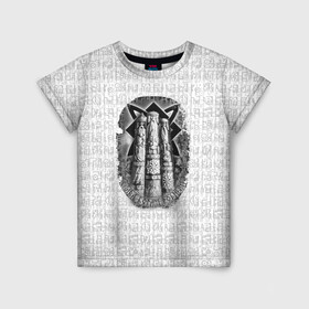 Детская футболка 3D с принтом Слава богам родным в Белгороде, 100% гипоаллергенный полиэфир | прямой крой, круглый вырез горловины, длина до линии бедер, чуть спущенное плечо, ткань немного тянется | богам | кельтский | оберег | родным | руны | символы | слава | славянские | узоры