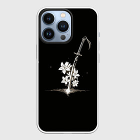 Чехол для iPhone 13 Pro с принтом Nier   Sword and Flowers в Белгороде,  |  | 2b | 2б | 9s | automata | flowers | japan | nier | nier automata | nier replicant | replicant | samurai | sword | автомата | белый меч | катана | меч | найнэс | нир | нир автомата | репликант | самурай | самурайский | туби | цветы | япония |