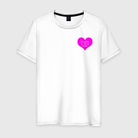 Мужская футболка хлопок с принтом I hate u в Белгороде, 100% хлопок | прямой крой, круглый вырез горловины, длина до линии бедер, слегка спущенное плечо. | Тематика изображения на принте: hate | heart | love | любовь | ненавижу | ненависть | сердце