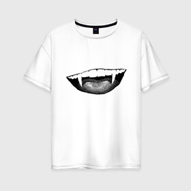 Женская футболка хлопок Oversize с принтом Ковид  в Белгороде, 100% хлопок | свободный крой, круглый ворот, спущенный рукав, длина до линии бедер
 | индийский | клыки | ковид | оскал | улыбка | штамм