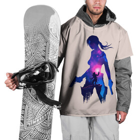 Накидка на куртку 3D с принтом Лара с оружием в Белгороде, 100% полиэстер |  | game | games | lara croft | tomb rider | игра | игры | лара крофт | расхитительница гробниц | томб райдер