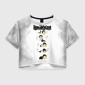 Женская футболка Crop-top 3D с принтом Юу Нишиноя в истерике Haikyu!! в Белгороде, 100% полиэстер | круглая горловина, длина футболки до линии талии, рукава с отворотами | 4 номер | anime | haikyu | haikyuu | karasuno | manga | аниме | божественный хранитель карасуно | волейбол | волейбольный клуб | карасуно | манга | ноя сан | саеко | старшая школа | супер либеро | хаику | хаикую | юу чан