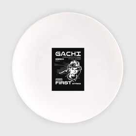 Тарелка с принтом  gachi  в Белгороде, фарфор | диаметр - 210 мм
диаметр для нанесения принта - 120 мм | Тематика изображения на принте: gachi | gachimuchi | гачимучи | япония