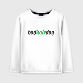 Детский лонгслив хлопок с принтом BadHairDay в Белгороде, 100% хлопок | круглый вырез горловины, полуприлегающий силуэт, длина до линии бедер | арт | волосы | день | иллюстрация