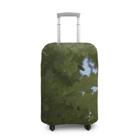 Чехол для чемодана 3D с принтом Летние дубы в Белгороде, 86% полиэфир, 14% спандекс | двустороннее нанесение принта, прорези для ручек и колес | дубы | лето | листва | природа