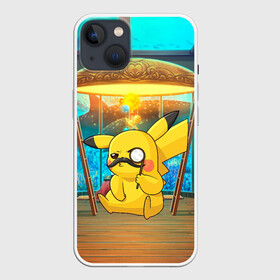 Чехол для iPhone 13 с принтом Пикачу детектив в Белгороде,  |  | anime | picachu | pikachu | аниме | милый | пика | пикачу | покебол | покемон