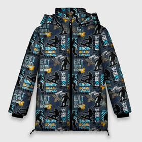Женская зимняя куртка Oversize с принтом SNOWBOARD в Белгороде, верх — 100% полиэстер; подкладка — 100% полиэстер; утеплитель — 100% полиэстер | длина ниже бедра, силуэт Оверсайз. Есть воротник-стойка, отстегивающийся капюшон и ветрозащитная планка. 

Боковые карманы с листочкой на кнопках и внутренний карман на молнии | biathlon | curling | figure skating | hockey | short track | skating | ski race | snowboard | sports | winter sports | биатлон | горные лыжи | зимние виды спорта | кёрлинг | конькобежный спорт | лыжные гонки | сноуборд | спорт | фигурное катание