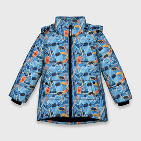 Зимняя куртка для девочек 3D с принтом Зимние виды спорта в Белгороде, ткань верха — 100% полиэстер; подклад — 100% полиэстер, утеплитель — 100% полиэстер. | длина ниже бедра, удлиненная спинка, воротник стойка и отстегивающийся капюшон. Есть боковые карманы с листочкой на кнопках, утяжки по низу изделия и внутренний карман на молнии. 

Предусмотрены светоотражающий принт на спинке, радужный светоотражающий элемент на пуллере молнии и на резинке для утяжки. | biathlon | curling | figure skating | hockey | short track | skating | ski race | snowboard | sports | winter sports | биатлон | горные лыжи | зимние виды спорта | кёрлинг | конькобежный спорт | лыжные гонки | сноуборд | спорт | фигурное катание