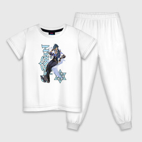 Детская пижама хлопок с принтом GENSHIN IMPACT (Kaeya) в Белгороде, 100% хлопок |  брюки и футболка прямого кроя, без карманов, на брюках мягкая резинка на поясе и по низу штанин
 | Тематика изображения на принте: anime | game | genshin | genshin impact | impact | kaeya | аниме | игра | кэйа