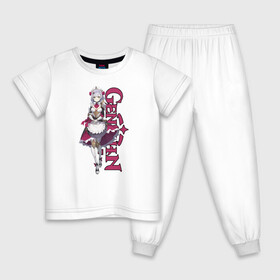 Детская пижама хлопок с принтом GENSHIN IMPACT (Noelle) в Белгороде, 100% хлопок |  брюки и футболка прямого кроя, без карманов, на брюках мягкая резинка на поясе и по низу штанин
 | anime | game | genshin | genshin impact | impact | noelle | аниме | игра | ноэлль