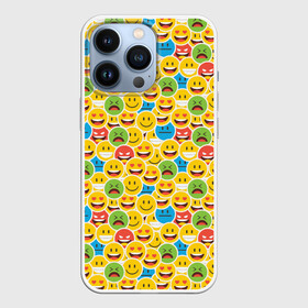 Чехол для iPhone 13 Pro с принтом Смайлики в Белгороде,  |  | emoji | emoticons | smile | знак | колобок | позитив | рожица | символ | смайл | смайлики | улыбка | эмодзи