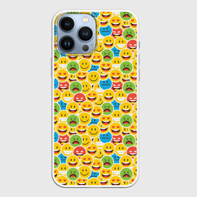 Чехол для iPhone 13 Pro Max с принтом Смайлики в Белгороде,  |  | emoji | emoticons | smile | знак | колобок | позитив | рожица | символ | смайл | смайлики | улыбка | эмодзи