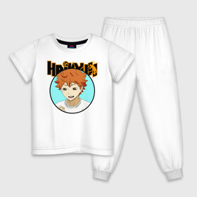Детская пижама хлопок с принтом Шоё Хината Haikyu!! в Белгороде, 100% хлопок |  брюки и футболка прямого кроя, без карманов, на брюках мягкая резинка на поясе и по низу штанин
 | 10 номер | haikyu | haikyuu | hinata shoyo | karasuno | аниме | волейбол | волейбольный клуб | карасуно | коротышка | красный | мальчик мяч | манга | рыжик | старшая школа | хаикую | чиби чан | шоё хината