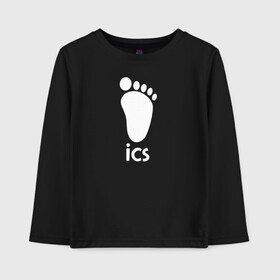 Детский лонгслив хлопок с принтом iCS Foot Logo Haikyu!! в Белгороде, 100% хлопок | круглый вырез горловины, полуприлегающий силуэт, длина до линии бедер | anime | haikyu | haikyuu | karasuno | manga | аниме | белый | волейбол | волейбольный клуб | икс | ицс | карасуно | корпорация | лого | логотип | манга | нога | организатор игр | след | старшая школа | ступня | хаику | хаикую