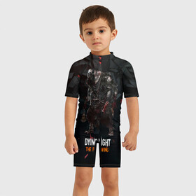 Детский купальный костюм 3D с принтом Dying light зомби в Белгороде, Полиэстер 85%, Спандекс 15% | застежка на молнии на спине | dying light | аномалия | зараженный | монстр | мутант | ужасы | урод | хоррор