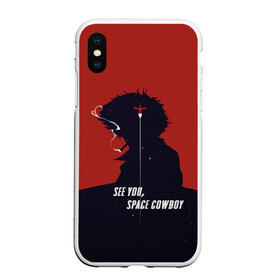 Чехол для iPhone XS Max матовый с принтом Cowboy Bebop - Spike в Белгороде, Силикон | Область печати: задняя сторона чехла, без боковых панелей | anime | bebop | cowboy | cowboy bebop | fantastic | japan | japanese | lets jam | oldschool | space | spike | аниме | анимэ | бибоп | вестерн | классика | ковбой | ковбой бибоп | космический | космос | спайк | фантастика | япония | японский