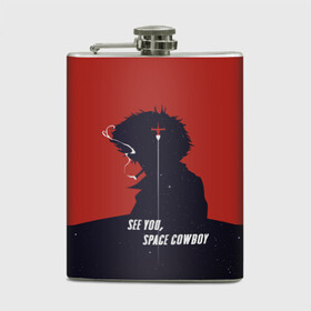 Фляга с принтом Cowboy Bebop - Spike в Белгороде, металлический корпус | емкость 0,22 л, размер 125 х 94 мм. Виниловая наклейка запечатывается полностью | Тематика изображения на принте: anime | bebop | cowboy | cowboy bebop | fantastic | japan | japanese | lets jam | oldschool | space | spike | аниме | анимэ | бибоп | вестерн | классика | ковбой | ковбой бибоп | космический | космос | спайк | фантастика | япония | японский