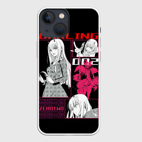 Чехол для iPhone 13 mini с принтом Зеро Ту с рожками в Белгороде,  |  | darling in the franxx | zero two | аниме | вайфу | виабу | девушка | зеро ту | любимый во франксе | ноль два | сенпай