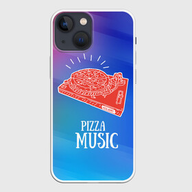 Чехол для iPhone 13 mini с принтом PIZZA MUSIC в Белгороде,  |  | Тематика изображения на принте: d.j | dj | pizza | диджей | музыка | музыканту | пицца | прикол | шутка