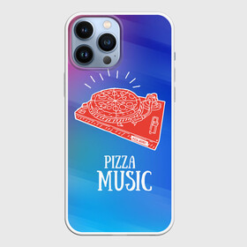 Чехол для iPhone 13 Pro Max с принтом PIZZA MUSIC в Белгороде,  |  | Тематика изображения на принте: d.j | dj | pizza | диджей | музыка | музыканту | пицца | прикол | шутка