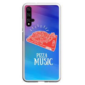 Чехол для Honor 20 с принтом PIZZA MUSIC в Белгороде, Силикон | Область печати: задняя сторона чехла, без боковых панелей | Тематика изображения на принте: d.j | dj | pizza | диджей | музыка | музыканту | пицца | прикол | шутка