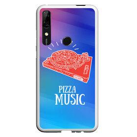 Чехол для Honor P Smart Z с принтом PIZZA MUSIC в Белгороде, Силикон | Область печати: задняя сторона чехла, без боковых панелей | Тематика изображения на принте: d.j | dj | pizza | диджей | музыка | музыканту | пицца | прикол | шутка