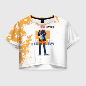 Женская футболка Crop-top 3D с принтом Кей Цукишима Haikyuu!! в Белгороде, 100% полиэстер | круглая горловина, длина футболки до линии талии, рукава с отворотами | 11 номер | anime | haikyu | haikyuu | manga | аниме | волейбол | волейбольный клуб | карасуно | кей цукишима | котаро бокуто | манга | обычный парень | очкарик | тендо | умный блокирующий цукки | хаику | хаикую