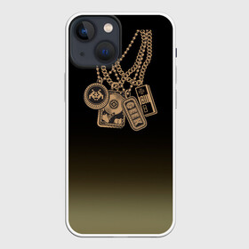 Чехол для iPhone 13 mini с принтом Цепочка геймера в Белгороде,  |  | биткоин | винт | гик | жесткий диск | золото | игры | приставка | цепочк | цепь