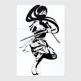 Магнитный плакат 2Х3 с принтом Бой это искусство в Белгороде, Полимерный материал с магнитным слоем | 6 деталей размером 9*9 см | бой | воин | воительница | девушка | катана | мечи | самурай